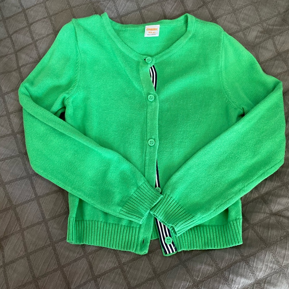 Girls green cardigan